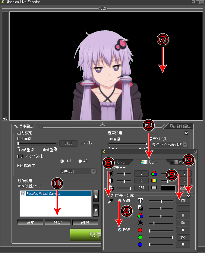 FaceRig(フェイスリグ)+Live2D+ゆかりねっと」設定方法使い方まとめ 